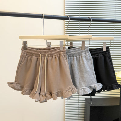 Femme Rüschensaum Lounge Shorts Heidi-Mode