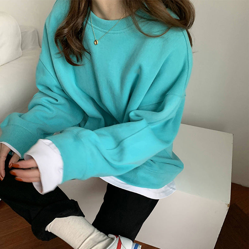 Damen Oversized Relaxed Fit Fleece Sweatshirt Heidi-Mode