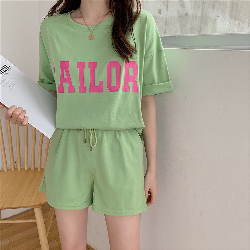 Femme Grafik Druck Entspanntes Fit Loungewear Set Heidi-Mode