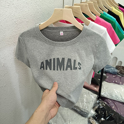 Femme Grafik T-Shirt mit fetter Typografie Heidi-Mode