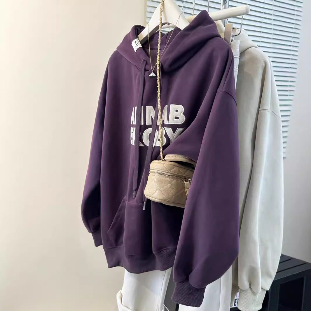 Femme Grafik Hoodie mit verziertem Kordelzug Heidi-Mode