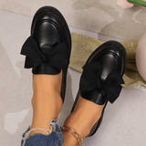 Damen nan Lack-Loafer mit auffälligem Kettendetail und gepolsterter Plateau-Laufsohle Drune in Schwarz (matt D99)