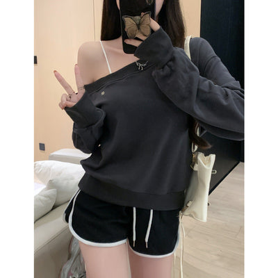 Femme Off-Shoulder Gemütlicher Pullover Heidi-Mode