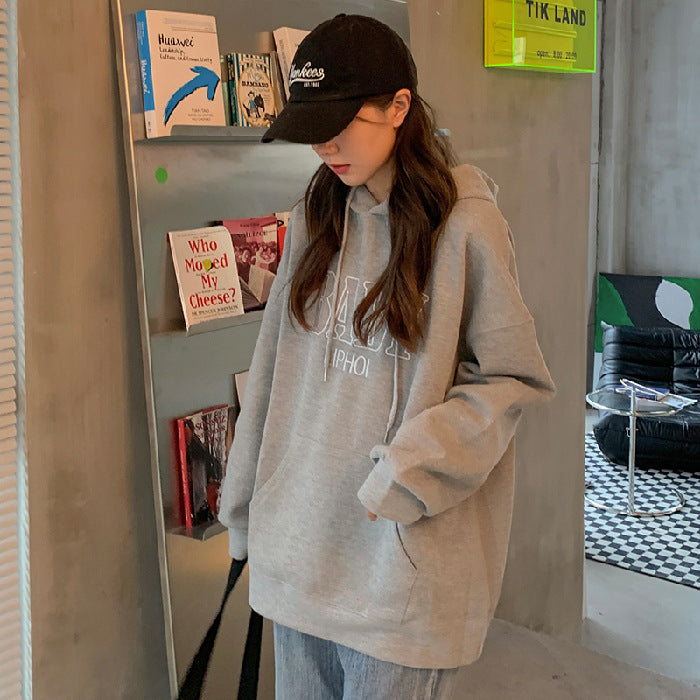 Damen Oversized Grafik Hoodie mit Fronttasche Heidi-Mode