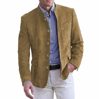Herren elegante Wildlederjacke im modischen Schnitt Aliams