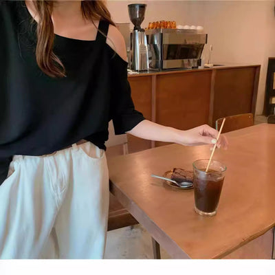 Damen Off-Shoulder Freizeit Bluse Heidi-Mode