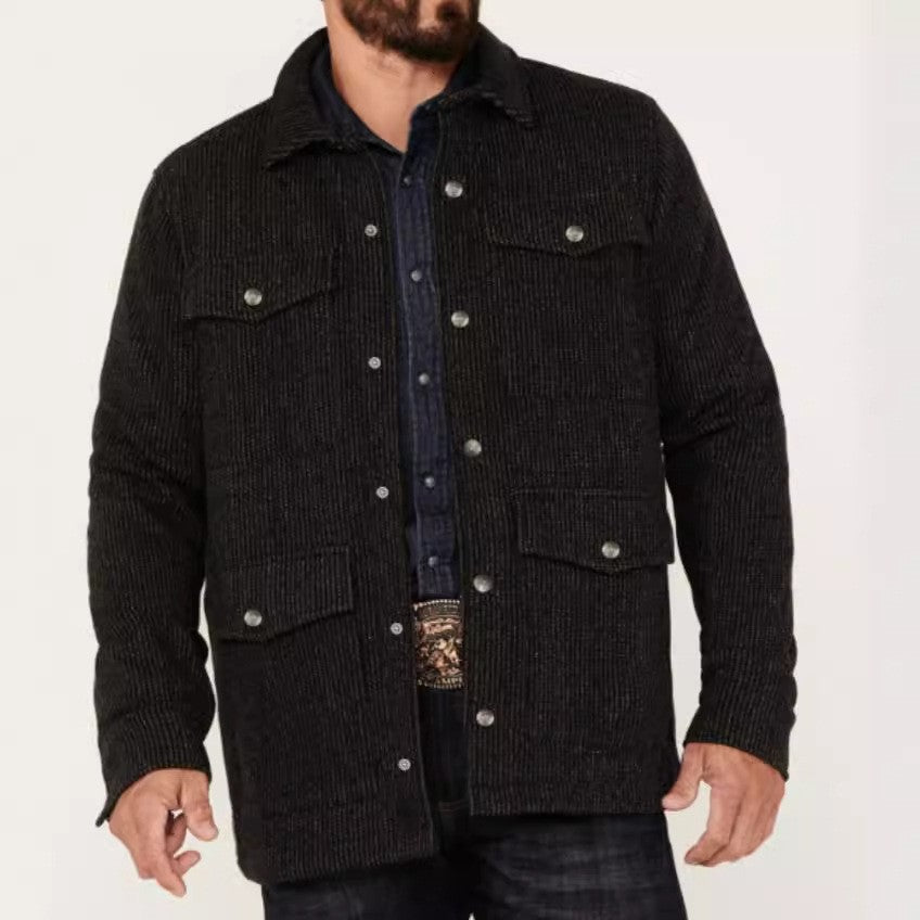 Herren strukturierte Utilityjacke mit praktischen Taschen Aliams