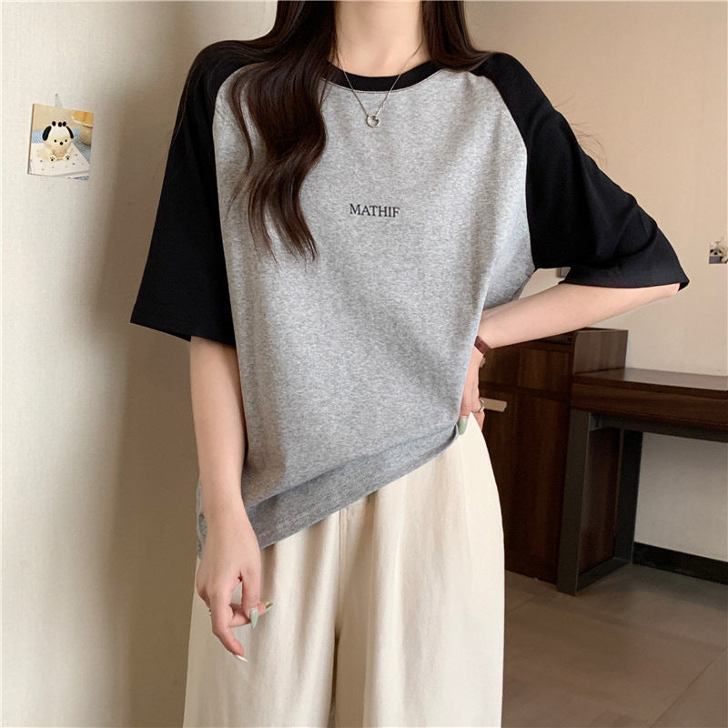 Femme Grafik Raglanärmeln T-Shirt Heidi-Mode