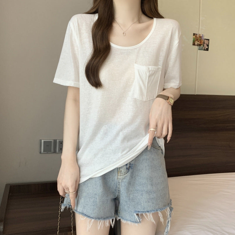 Femme Relaxed Fit Pocket T-Shirt Heidi-Mode