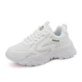 Damen Sportliche Sneakers Mit Atmungsaktivem Obermaterial – Gepolsterte Komfortschuhe in Weiß
