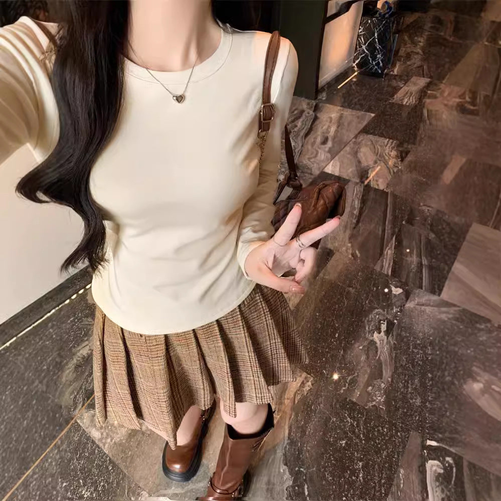 Damen Langarm Basic Layering Top Heidi-Mode