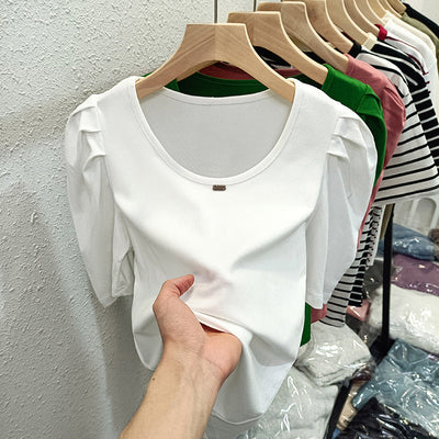 Damen Puffärmel Top Heidi-Mode