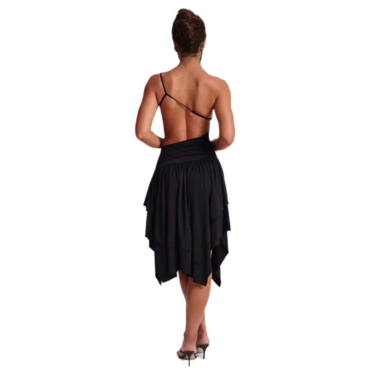 Tatum - Damen asymmetrisch ausgeschnittenes Kleid