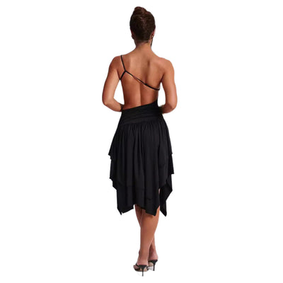 Tatum - Damen asymmetrisch ausgeschnittenes Kleid