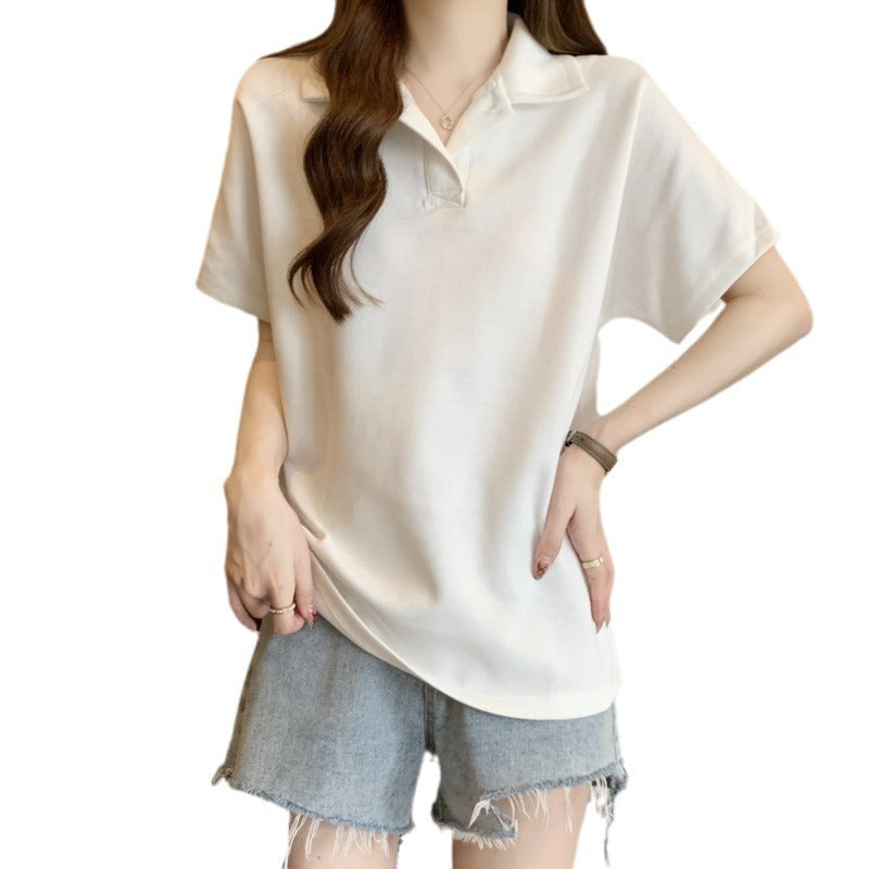 Femme Kurzarm-Polohemd mit elegantem Knopfdetails Heidi-Mode