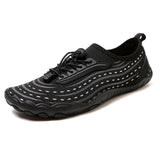 Damen Mesh Slip On Wassersport Sneakers – Schnell Trocknende Aqua Schuhe in Schwarzgrau