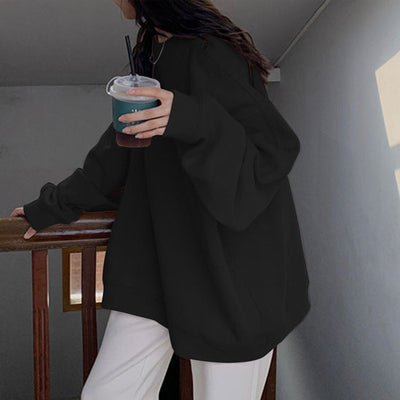 Damen Oversized Relaxed Fit Fleece Sweatshirt Heidi-Mode