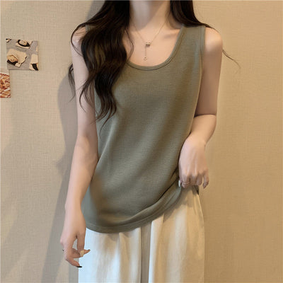 Femme Sleek Cropped Tanktop mit strukturiertem Stoff Heidi-Mode