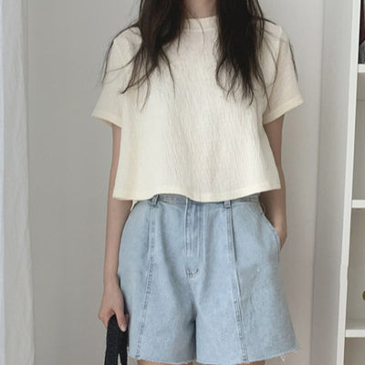 Femme Relaxed Fit strukturierte T-Shirt Heidi-Mode