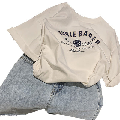 Femme Relaxed Fit Vintage Grafik T-Shirt Heidi-Mode