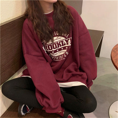 Femme Übergröße Grafisches Sweatshirt Heidi-Mode 1747901766