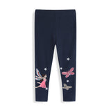 Mädchen Leggings mit glitzernden Feen- und Schmetterlingsapplikationen Drune in Gelb