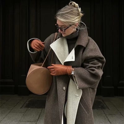 Belia | Zweifarbiger Trenchcoat mit Oversize-Flair