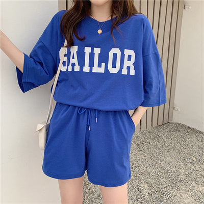 Femme Grafik Druck Entspanntes Fit Loungewear Set Heidi-Mode