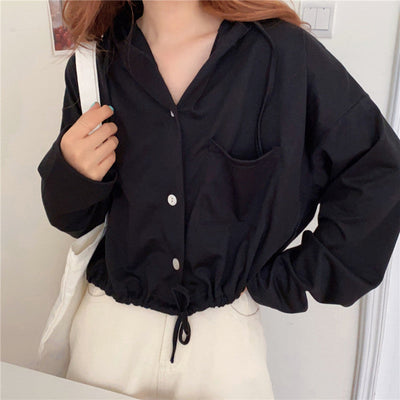 Damen Leichtgewicht Kapuzenpullover mit Kordelzugdetail Heidi-Mode