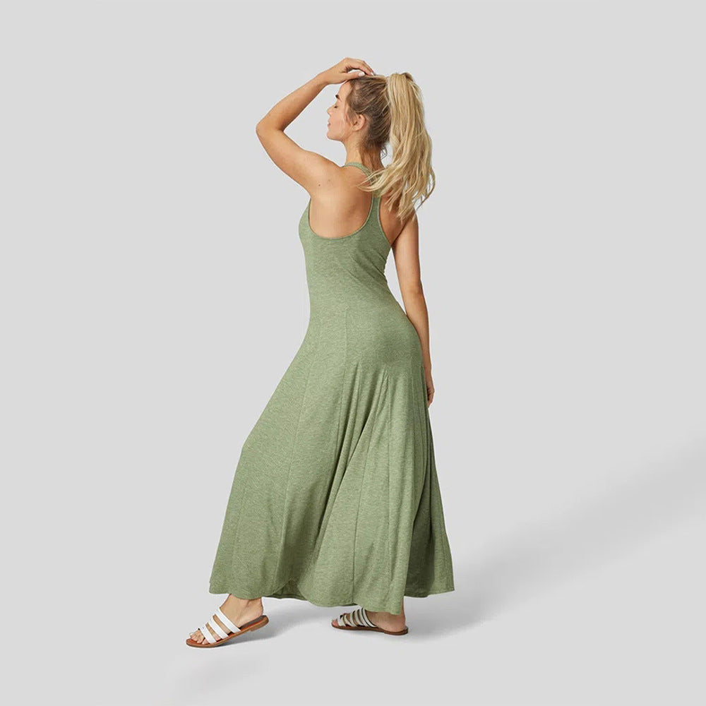 Natasha - Lange Swingkleid im Slim Design