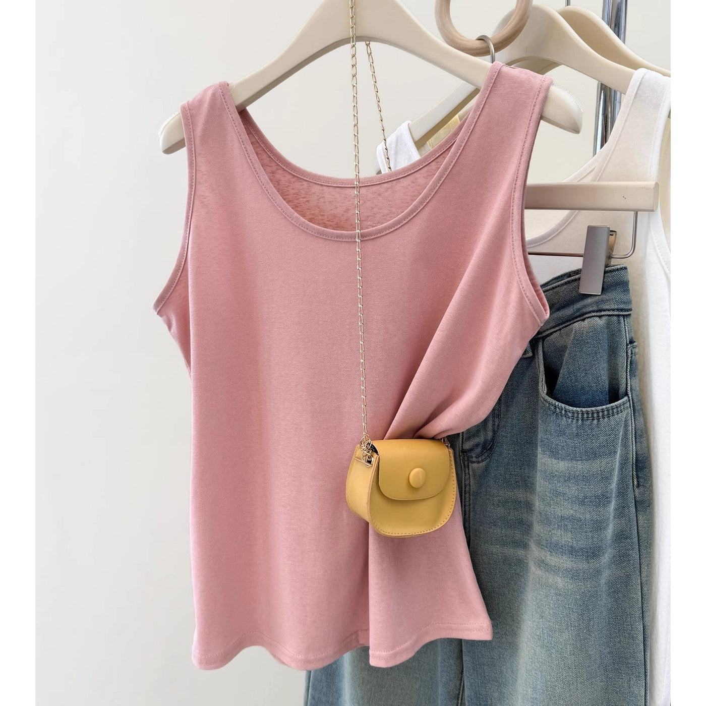 Femme Weiches Jersey Tanktop mit schmeichelhaftem Schnitt Heidi-Mode