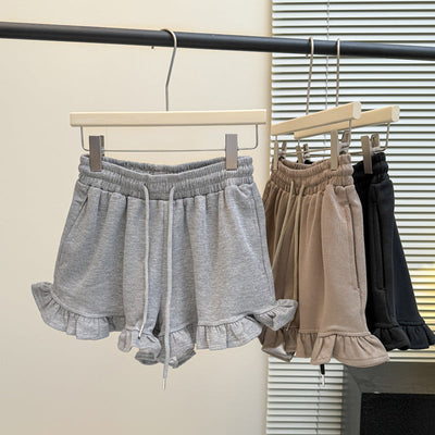 Femme Rüschensaum Lounge Shorts Heidi-Mode