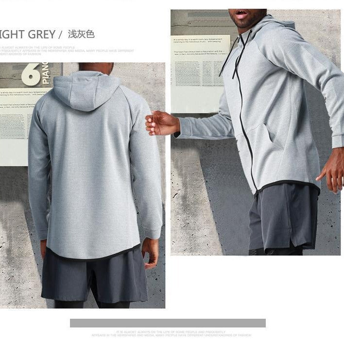 Herren Sportjacke mit Kapuze und praktischen Taschen Aliams