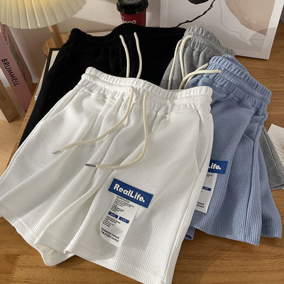 Femme Leichtgewicht Waffelstruktur Lounge Shorts Heidi-Mode