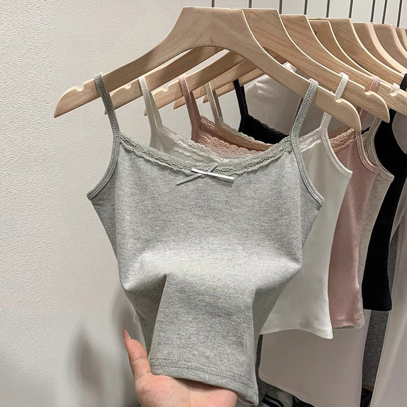 Femme Spitze-besetztes Trägertop Heidi-Mode 1747902405