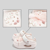 Damen Modische Rosa Clogs Mit Verspielten Applikationen in Rosa