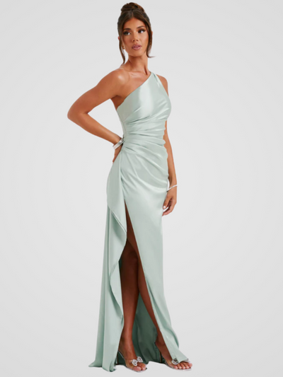 SOLEIL SATIN MAXIKLEID