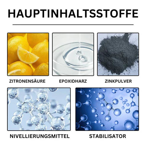 RustAway™ – Multifunktionaler Rostentferner und Konversionsformel