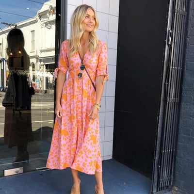 Cacilie - Modisches Kleid Mit Viertelärmeln