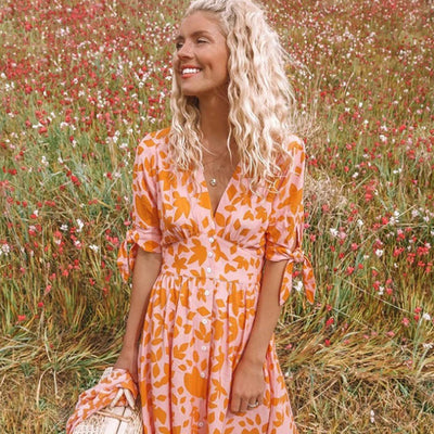 Cacilie - Modisches Kleid Mit Viertelärmeln