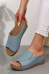 Orthopädische Keilsandale Zum Hineinschlüpfen - Lindsay in Himmelblau