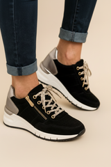 Orthopädischer Gehschuh - Daniela in Schwarz