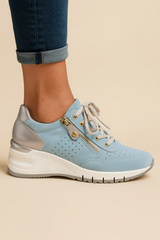 Orthopädischer Gehschuh - Daniela in Blau