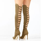 Overknee-Stiefel Mit Hohem Absatz - Lynn in Khaki