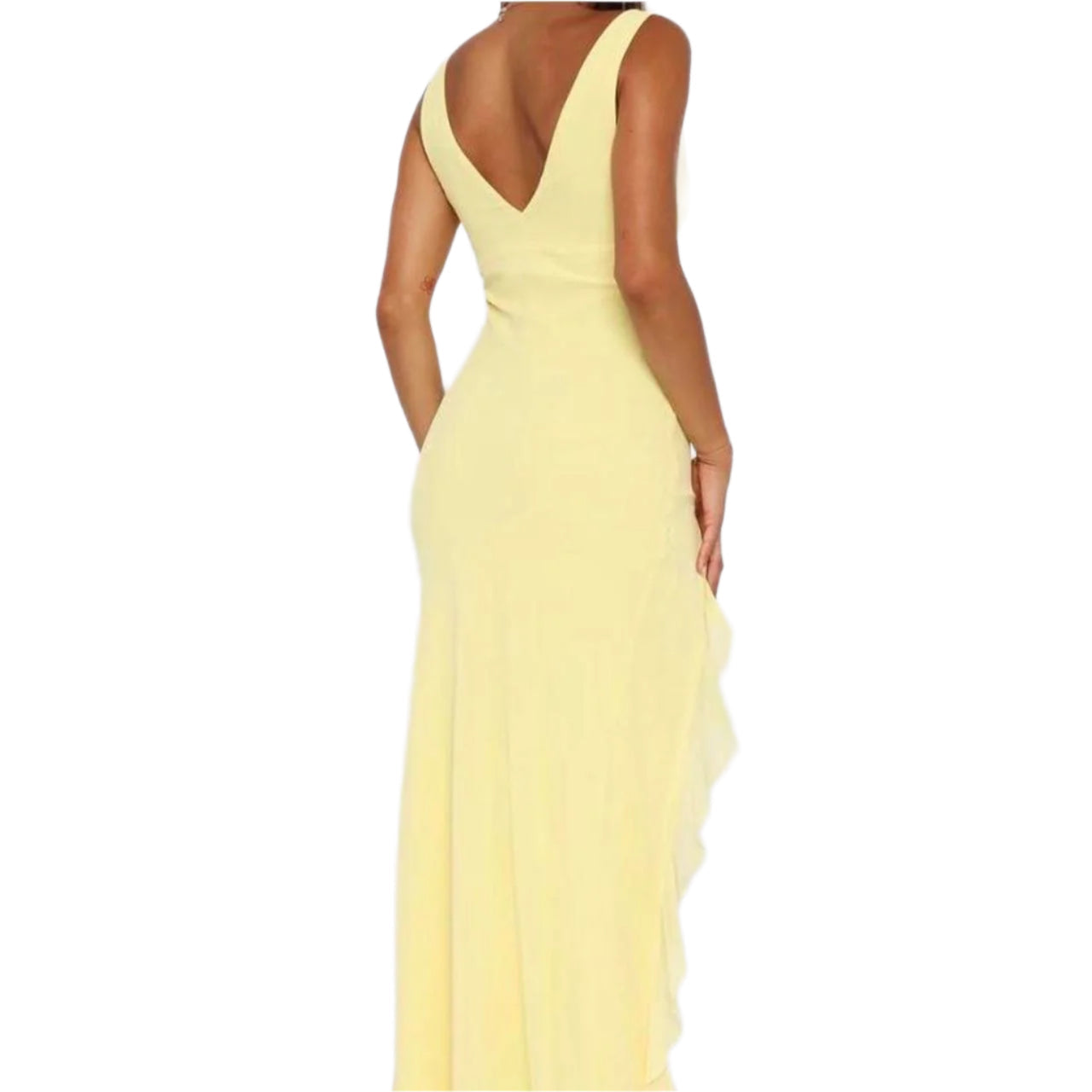 Catleya - V-Ausschnitt elegante Passform Maxikleid