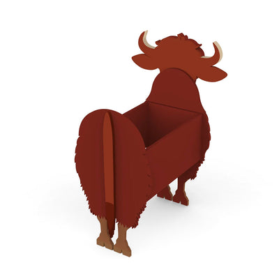 Hochlandkuh Blumenpflanzer