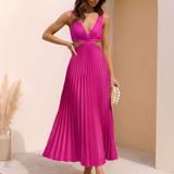 Vania - Elegantes und fließendes Damenkleid in Rosa