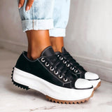 Plateau-Sneaker Mit Schnürung - Evelyn in Schwarz