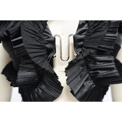 Pia - 2-teilige Geplisste Rüschen-Set