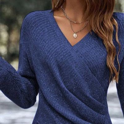 Wickelpullover mit V-Ausschnitt | Weich & Stilvoll | Femininer Stil